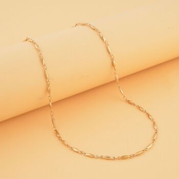 Feine Spindel-Gliederkette, ca. 50 cm, Edelstahl, ca. 8,50g, goldfarben