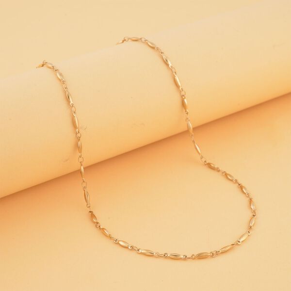 Feine Spindel-Gliederkette, ca. 50 cm, Edelstahl, ca. 8,50g, goldfarben image number 2