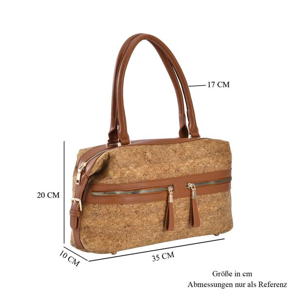 Handtasche aus Kork mit RFID-Schutz, Natur image number 6