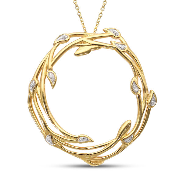 Diamant Anh&auml;nger mit Kette in Silber