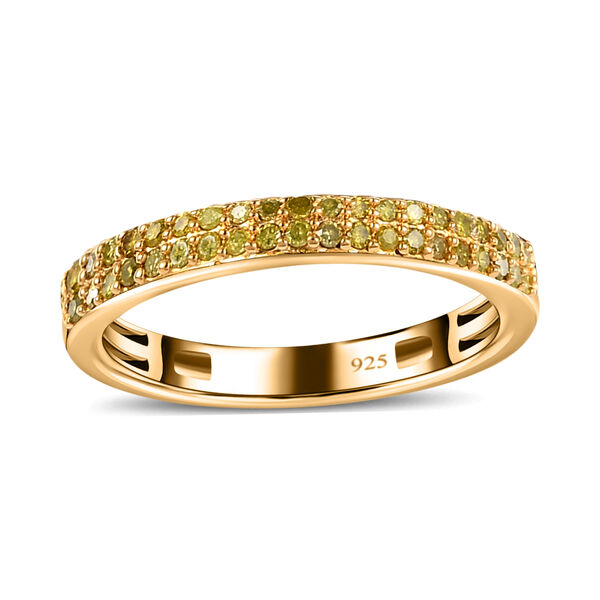 Gelber Diamant-Bandring - 0,25 ct. image number 4