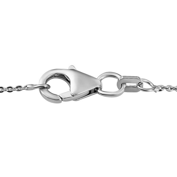 Wei&szlig;er Diamant Anh&auml;nger mit Kette, 925 Silber platiniert, ca. 0.50 ct image number 5