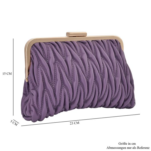 Clutch mit Metallschulterriemen in Stepp-Optik, Nude image number 7