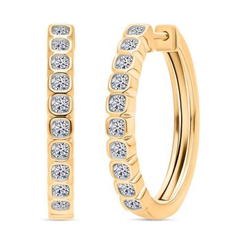 LUXURIANT DIAMOND - Lab Grown Diamant SI-GH Ohrringe 925 Silber 750 Gelbgold Vermeil ca. 0.50 ct
