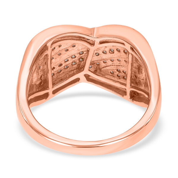 Nat&uuml;rlicher Champagner und wei&szlig;er Diamant-Ring - 0,50 ct. image number 5