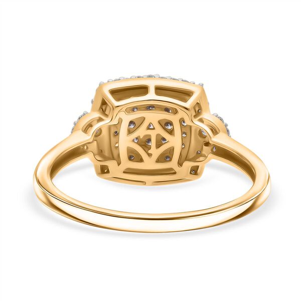 LUXURIANT DIAMOND - Lab Grown Diamant SI-GH SGL zertifiziert Ring 925 Silber 750 Gelbgold Vermeil (Größe 18.00) (10-15 Werktage Lieferzeit) ca. 0.50 ct image number 4