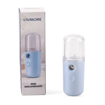 LIVMORE Mini-Nano-Feuchtigkeitsspray, wiederaufladbar, 20ml, Blau