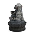 Wasserbrunnen - Buddha mit Glaskugel und Licht image number 1