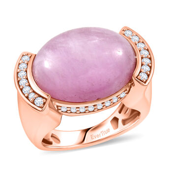 EverTrue Kunzit und Zirkon Ring - 11,77 ct.