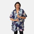 Muster Kimono mit Rüschen, Einheitsgröße Dunkelblau image number 0