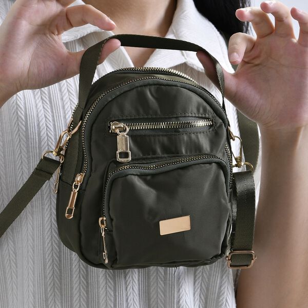 Kompakte Umh&auml;ngetasche mit verstellbarem G&uuml;rtel und RFID Schutz, Gr&uuml;n image number 10