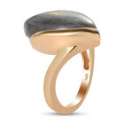 Feuer Labradorit Ring 925 Silber vergoldet (Größe 16.00) ca. 8,14 ct image number 4