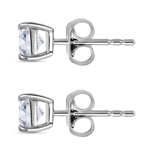 LUXURIANT SGL zertifizierte VS-EF Labor Diamant Ohrringe in 585 Wei&szlig;gold - 1 ct. image number 4