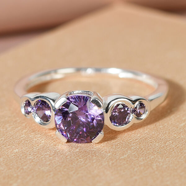 LUSTRO STELLA Amethyst Zirkonia Ring 925 Silber image number 2