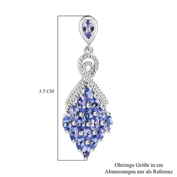 Tansanit Ohrringe - 3,20 ct. image number 4