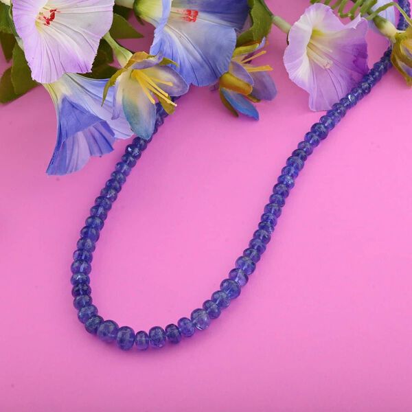 RHAPSODY zertifiziert und gepr&uuml;ft AAAA Tansanit Halskette in 950 Platin, 45 cm - 165 ct. image number 1