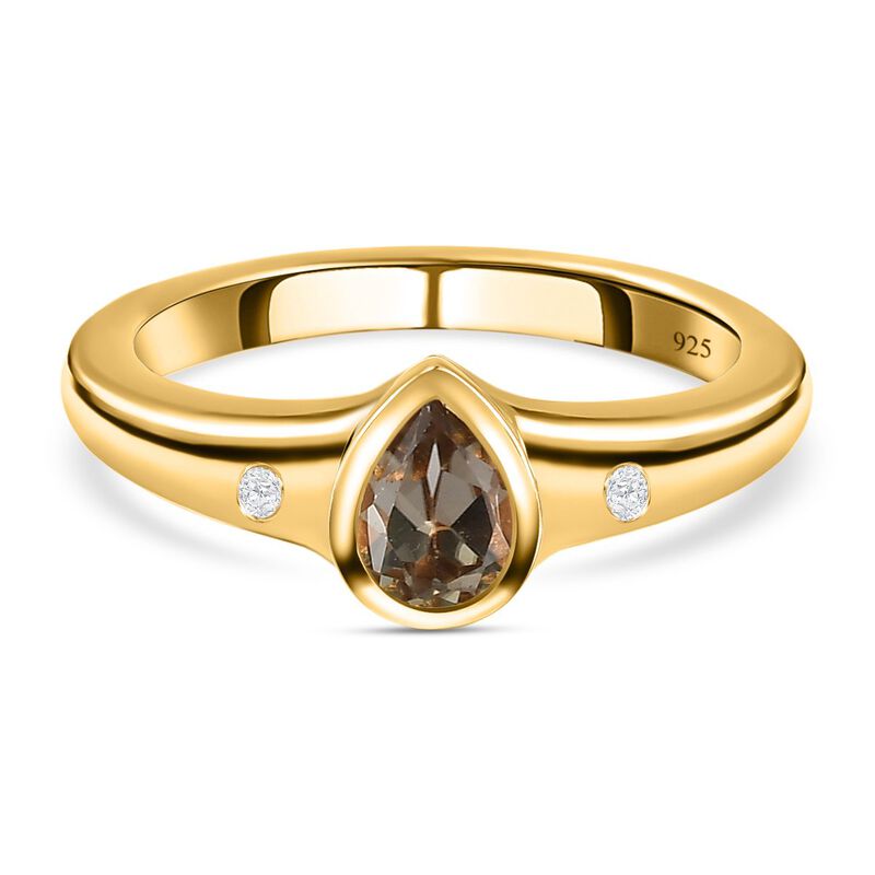 AAA Turkizit Ring, 925 Silber vergoldet, ca. 0.47 ct image number 0