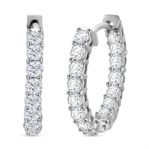LUXURIANT DIAMOND- SI-GH Labor Diamant Ohrringe, 925 Silber rhodiniert - 2 ct. image number 0