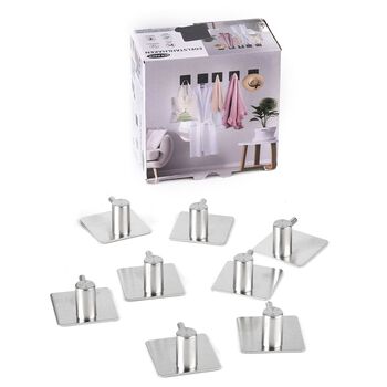 8er Set Metallhaken- aus Eisen, 316L Edelstahl , Silber