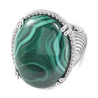 Malachit Ring, Edelstahl (Größe 21.00) ca. 30.11 ct