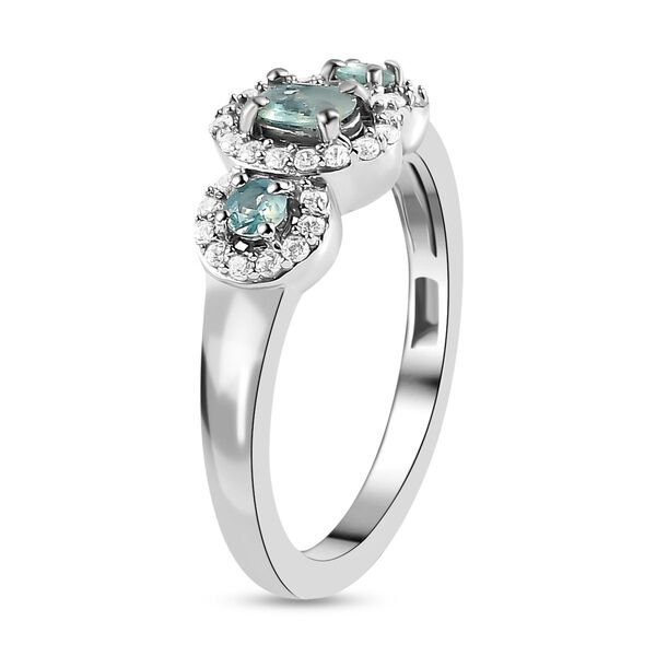 Alexandrit und wei&szlig;er Zirkon-Ring - 0,70 ct. image number 5