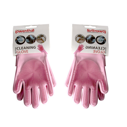 Silikon-Handschuhe 2 Stuck, blaufarben image number 0