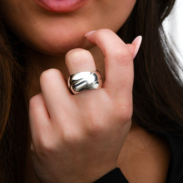 Royal Bali Kollektion- Wickelring Trio in 925 Silber image number 7