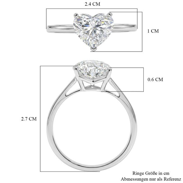 LUXURIANT IGI zertifizierter VS-EF Labor Diamant Ring in 950 Platin - 3 ct. image number 6
