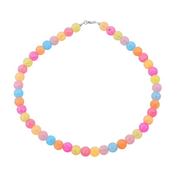 Regenbogen-Eisquarz Halskette ca. 45 cm 925 Silber ca. 314.55 ct