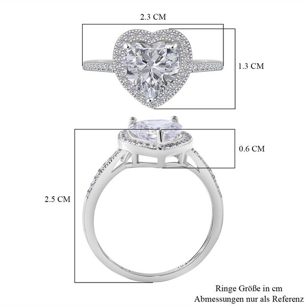 LUSTRO STELLA - Wei&szlig;er Zirkonia Ring 925 Silber rhodiniert (Gr&ouml;&szlig;e 16.00) image number 5