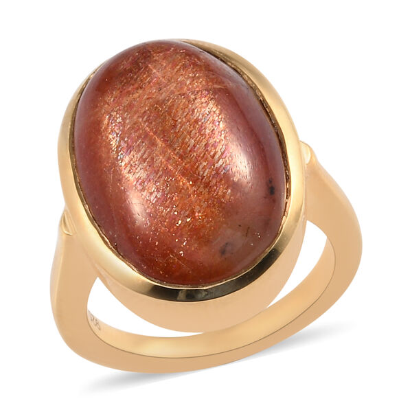 Korevora Sonnenstein Ring 925 Silber 585 Vergoldet image number 7