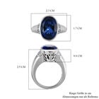 Ceylonfarbener Quarz und Zirkon-Ring, 925 Silber platiniert - 6,57 ct.  image number 6
