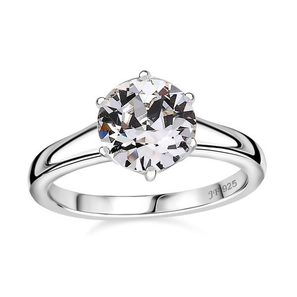 J Francis gefertigt mit SWAROVSKI Weißer Swarovski Kristall Ring, 925 Silber rhodiniert image number 6