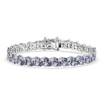 D'Joy Tansanit und Moissanit 45cm Halskette - 8,82 ct.