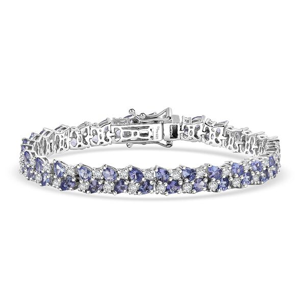 D'Joy Tansanit und Moissanit 45cm Halskette - 8,82 ct.