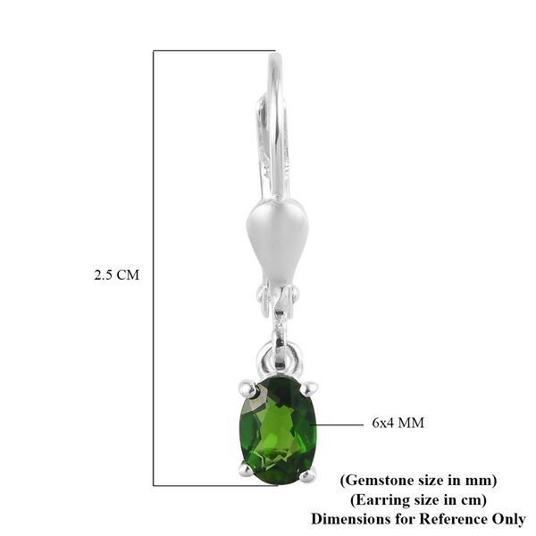 Russischer Diopsid Ohrh&auml;nger 925 Silber ca. 1,00 ct&nbsp; image number 4