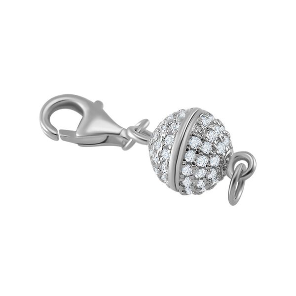 TOUCH und LOCK 3er-Set- Zirkonia Magnetverschluss in rhodiniertem Silber image number 1