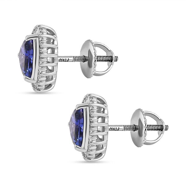 RHAPSODY AAAA Tansanit und VS Diamant Ohrringe in 950 Platin - 2,59 ct. image number 5