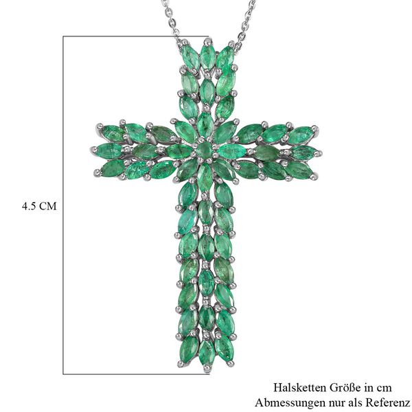 Kagem Sambischer Smaragd, Schmuckset, 925 Silber platiniert, ca. 4.00 ct image number 7