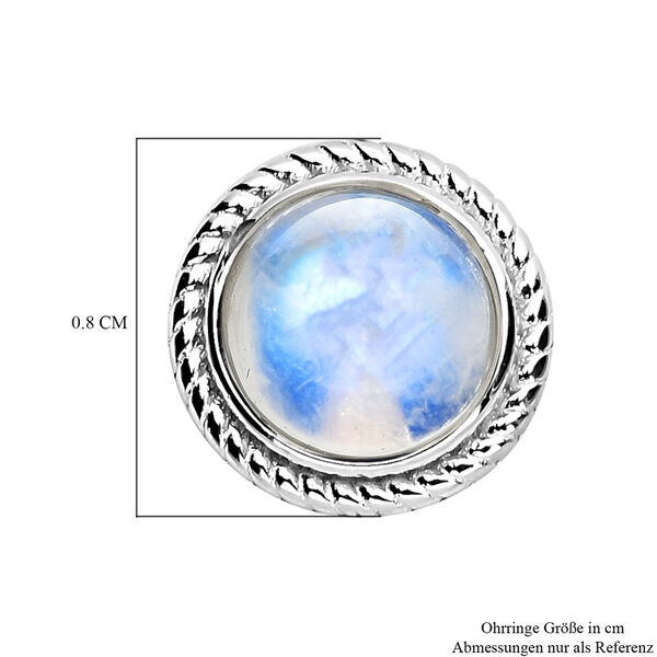 Regenbogen Mondstein-Ohrstecker - 6,50 ct. image number 5