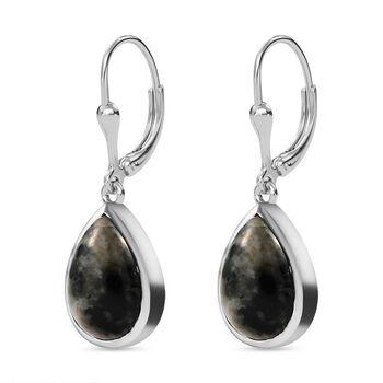 Nat&uuml;rliche Yooperlith-Ohrringe, 925 Silber platiniert ca. 10.21 ct