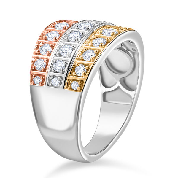 D&rsquo;Joy Moissanit dreifarbiger Ring - 1 ct. image number 5