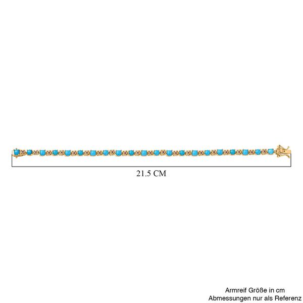 D joy AA Sleeping Beauty Türkis, Rhodolith Granat, Armband ca. 20 cm 925 Silber 750 Gelbgold Vermeil ca. 7.34 ct image number 5