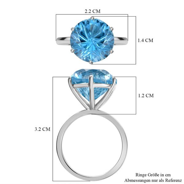 Himmelblauer Topas Ring - 11,87 ct. image number 6