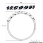 Blauer Diamant Ring 925 Silber platiniert  ca. 0,10 ct image number 5
