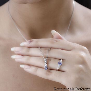 2er-Set - Tansanit Schmuckset - 1,10 ct.