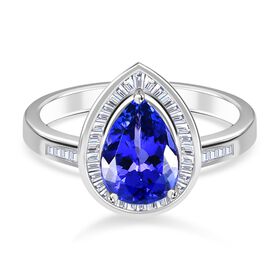 RHAPSODY AAAA Tansanit und VS EF Diamant-Ring in 950 Platin - 2,54 ct.