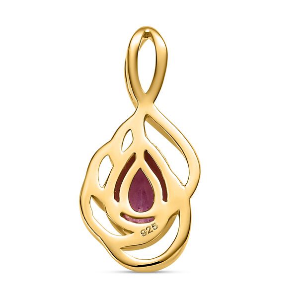 Ilakaka Rosa Saphir (Fissure gefüllt) Anhänger, 925 Silber vergoldet ca. 0.58 ct image number 4