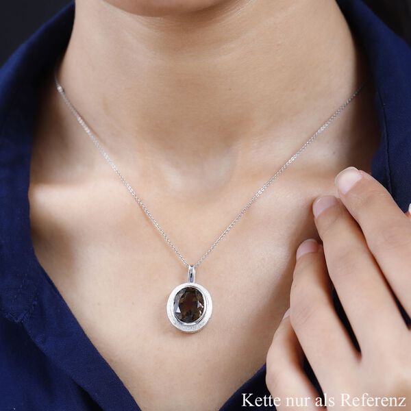 Rauchquarz Anh&auml;nger, 925 Silber platiniert, ca. 7.42 ct image number 3