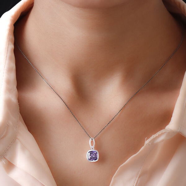 LUSTRO STELLA - Amethyst Zirkonia-Anh&auml;nger, 925 Silber ca. 3,59 ct image number 2